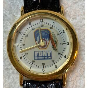 Unique 1998 New York Fire Department EMS Watch With Moving Firetruck Hand